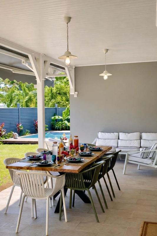 Location villa martinique 8 personnes - salle à manger